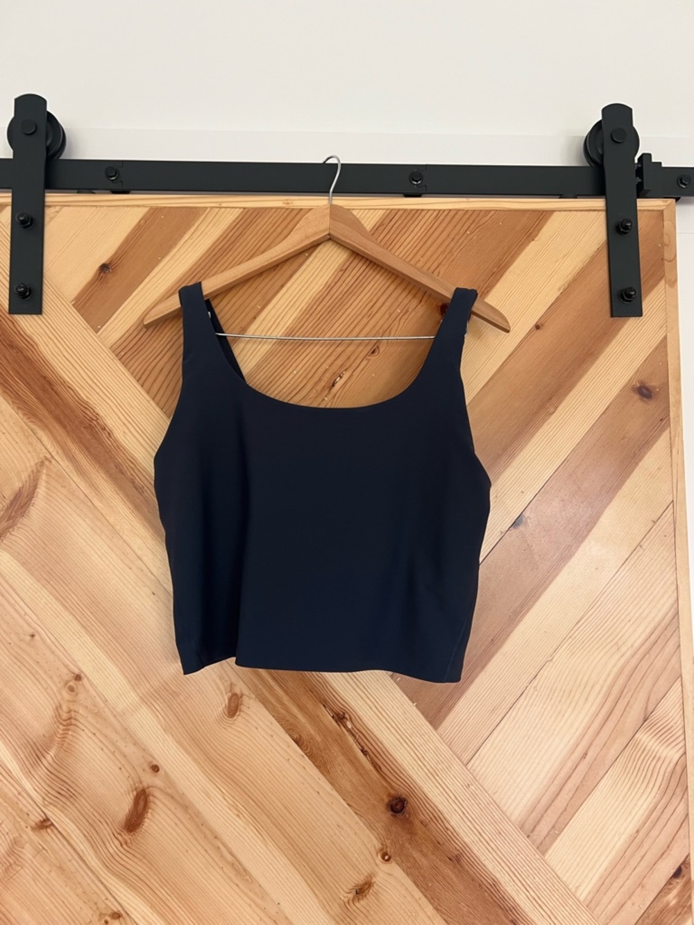 Old Navy Navy Blue Square Neck Crop Tank Top